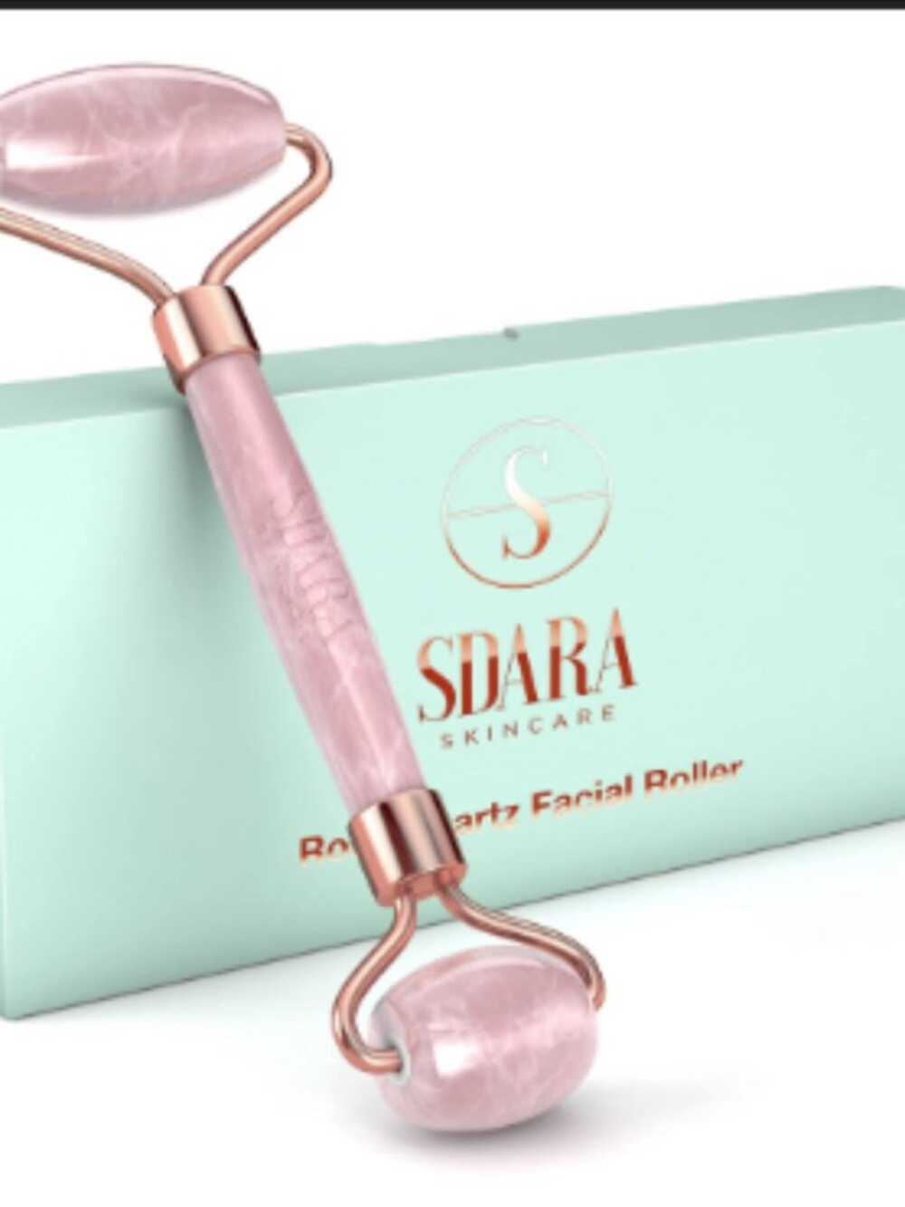 SDARA Rose Quartz Facial Roller 💗 NIB